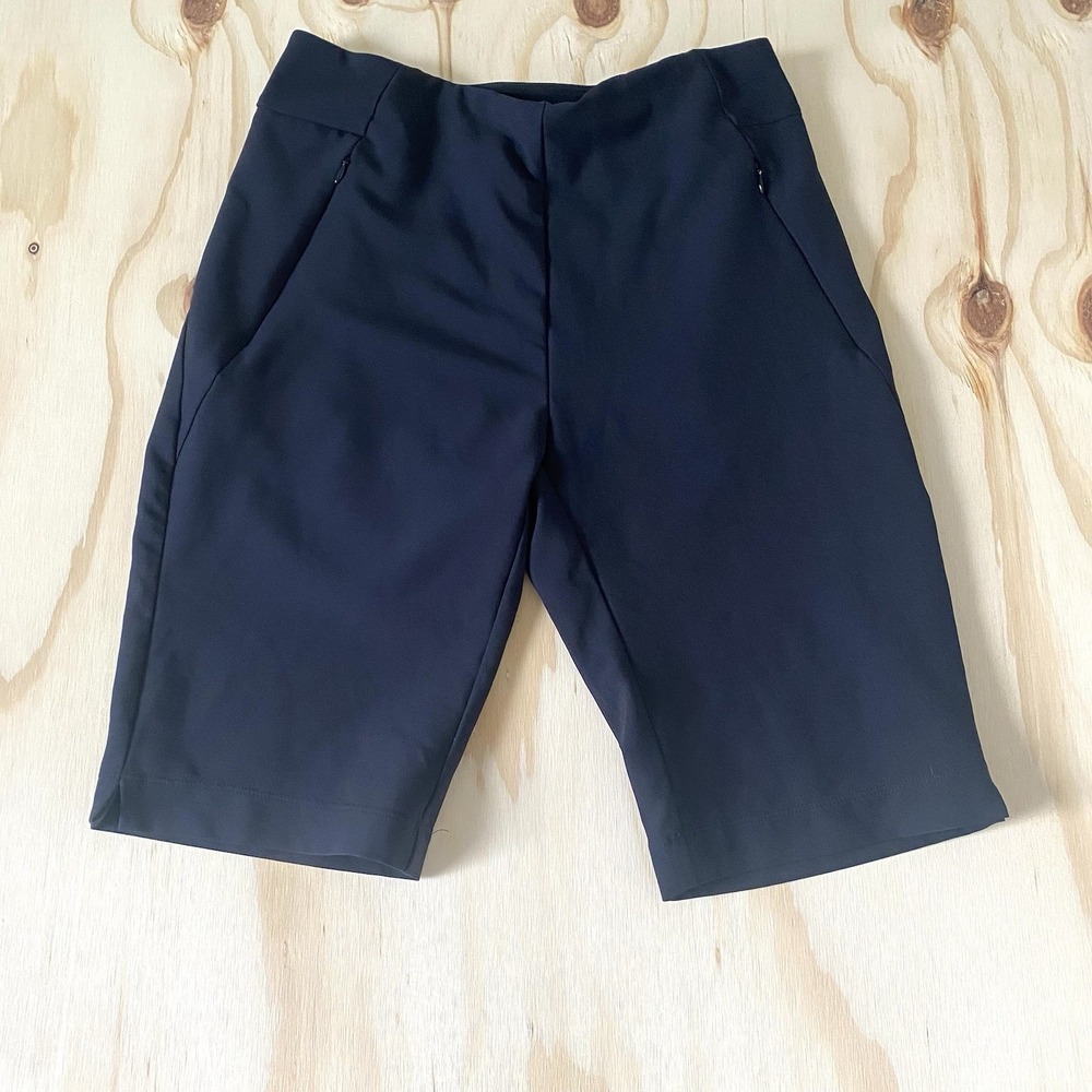 White Label Womens Black Pull on Stretch Bermuda Tummy Control Casual Short Sz 6